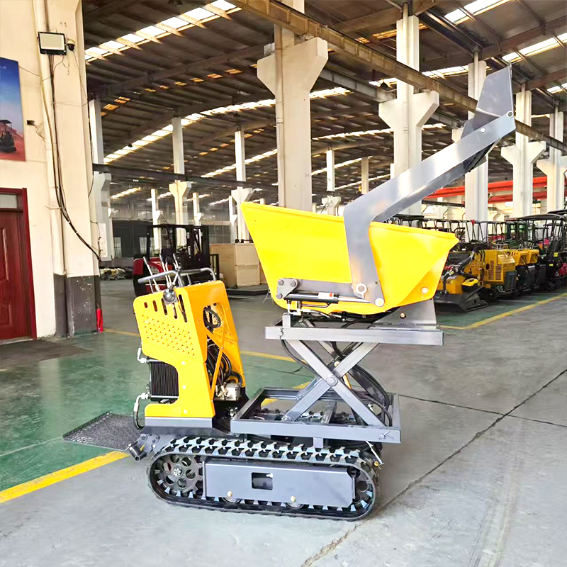 China Automatic Tracked Mini Dumper Adjustable Dump Truck 4x4 Mini Dumper Crawler Wholesale High Efficiency Mini Dumper 500kg