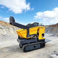 China Automatic Tracked Mini Dumper Adjustable Dump Truck 4x4 Mini Dumper Crawler Wholesale High Efficiency Mini Dumper 500kg