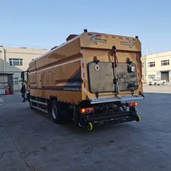High-efficiency Municipal Sanitation Vacuum Cleaner Truck, Dual-function High-pressure Washing + Vacuum