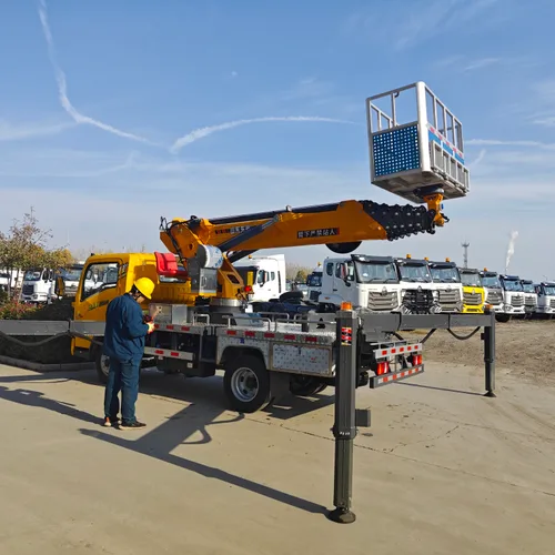 Aerial Work Vehicle for Municipal Maintenance & Installation, Electric Control with Wireless Remote Control, 28m Platform