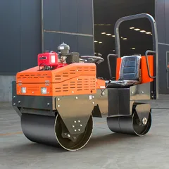 1 Ton Tandem Road Roller | 700mm/500mm Drums | 20KN Force CE/EPA
