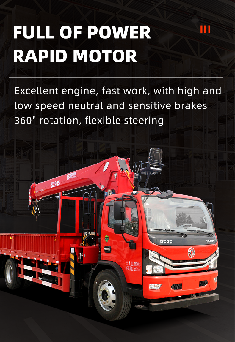 10-Ton 5-Section Boom Truck-Mounted Crane Brand New Truck Crane for Sale