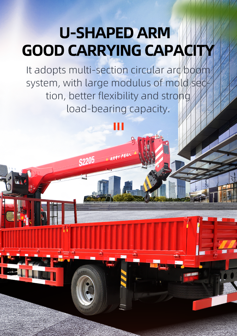 10-Ton 5-Section Boom Truck-Mounted Crane Brand New Truck Crane for Sale