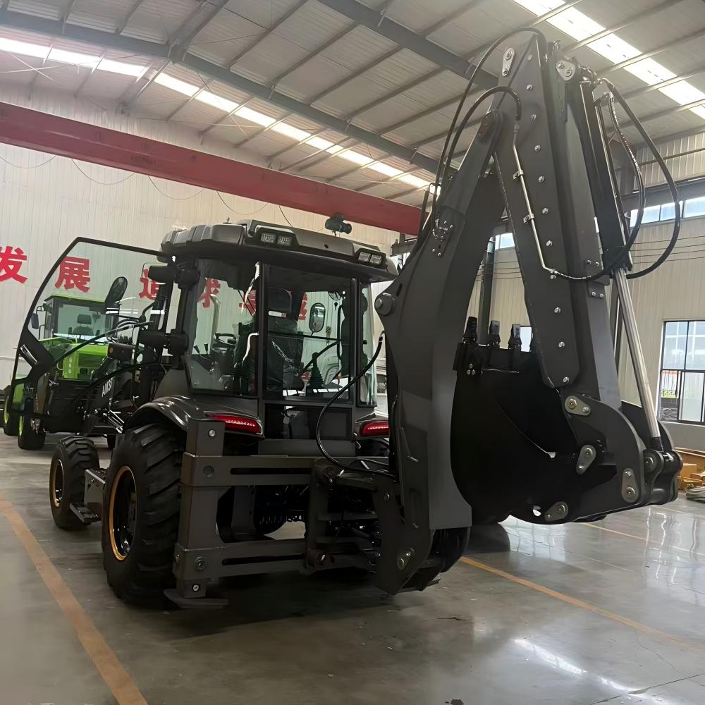 AM388 Backhoe Loader, 75KW Power, 7.5 Ton, Front Loader & Rear Excavator, 4WD
