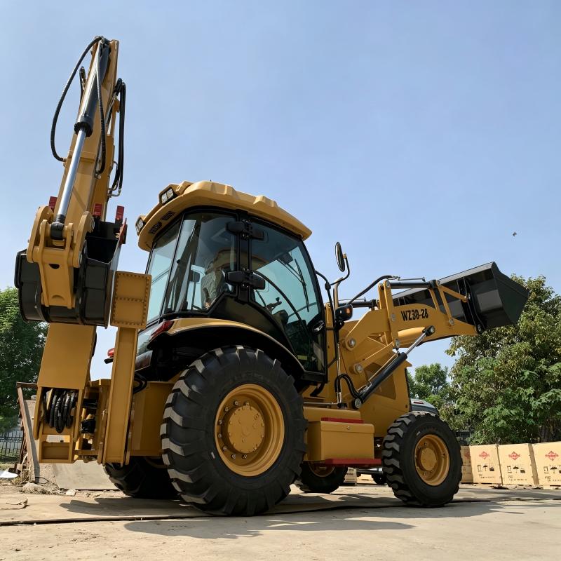 WZ38-28 Backhoe Loader, 8.2 Ton Total Weight, 85kW Yuchai Power, 1.2m³ Bucket Capacity