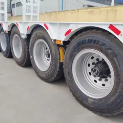 13m Low-bed Semi-trailer, 3/4/5 Axles Optional, 1200R24 Steel Wire Tires