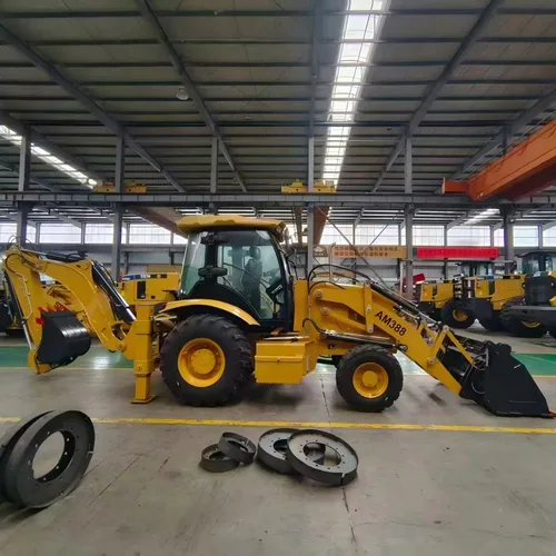AM388 Backhoe Loader, 75KW Power, 7.5 Ton, Front Loader & Rear Excavator, 4WD