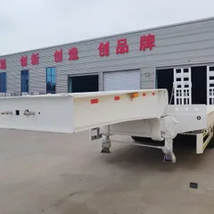 13m Low-bed Semi-trailer, 3/4/5 Axles Optional, 1200R24 Steel Wire Tires