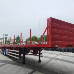 Multi-purpose Flatbed Semi-Trailer, Platform Length 2-13m Optional, for General Cargo Transport