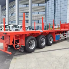 Multi-purpose Flatbed Semi-Trailer, Platform Length 2-13m Optional, for General Cargo Transport