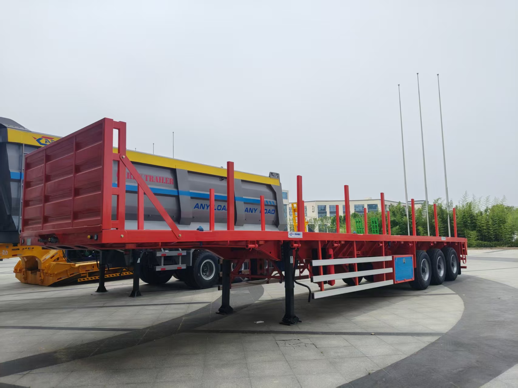 Multi-purpose Flatbed Semi-Trailer, Platform Length 2-13m Optional, for General Cargo Transport