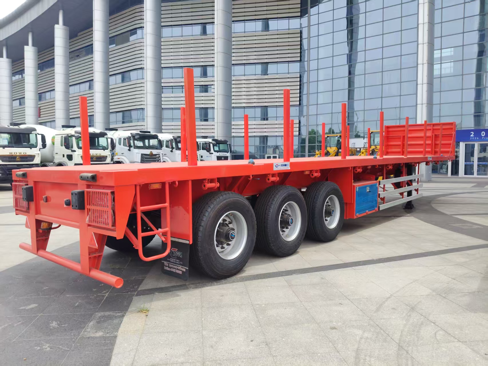 Multi-purpose Flatbed Semi-Trailer, Platform Length 2-13m Optional, for General Cargo Transport