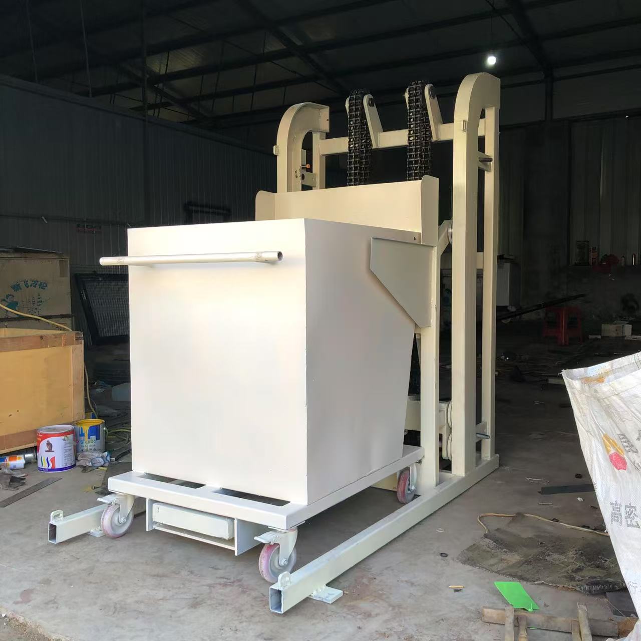Bin Lifting & Tipping Machine for 120L/240L/660L Waste Bins, Labor-Saving Bin Feeder & Dumper