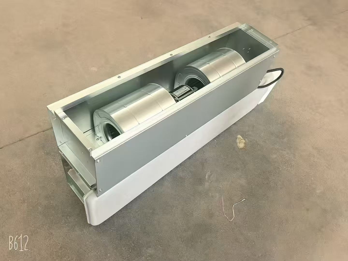 Horizontal Concealed Fan Coil Unit, Ducted Hidden Ceiling FCU, Water Cooling Heating Fan Coil for Hotel Office Central Air Conditioning
