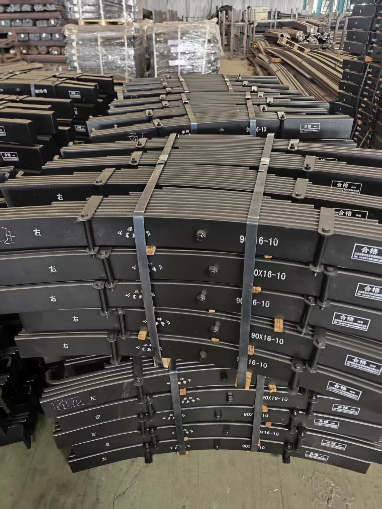 New High Strength Trailer Leaf Spring Suspension Pack for Semi Trailer Axle System with 200T Max Payload Factory Price