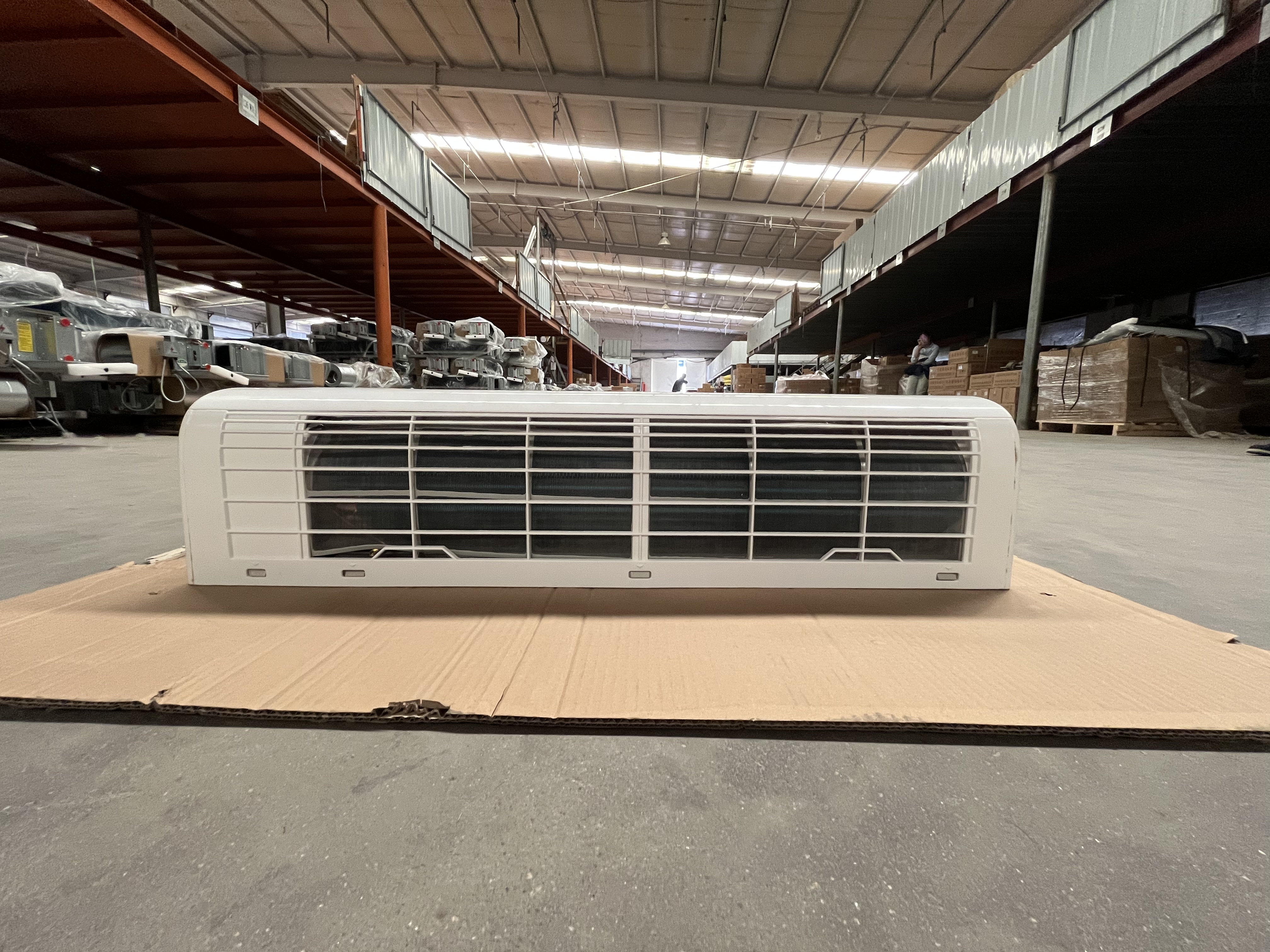 Wall Mounted Exposed Fan Coil Unit, Split Wall FCU Water Cooling Heating Air Conditioner for Home Hotel Renovation
