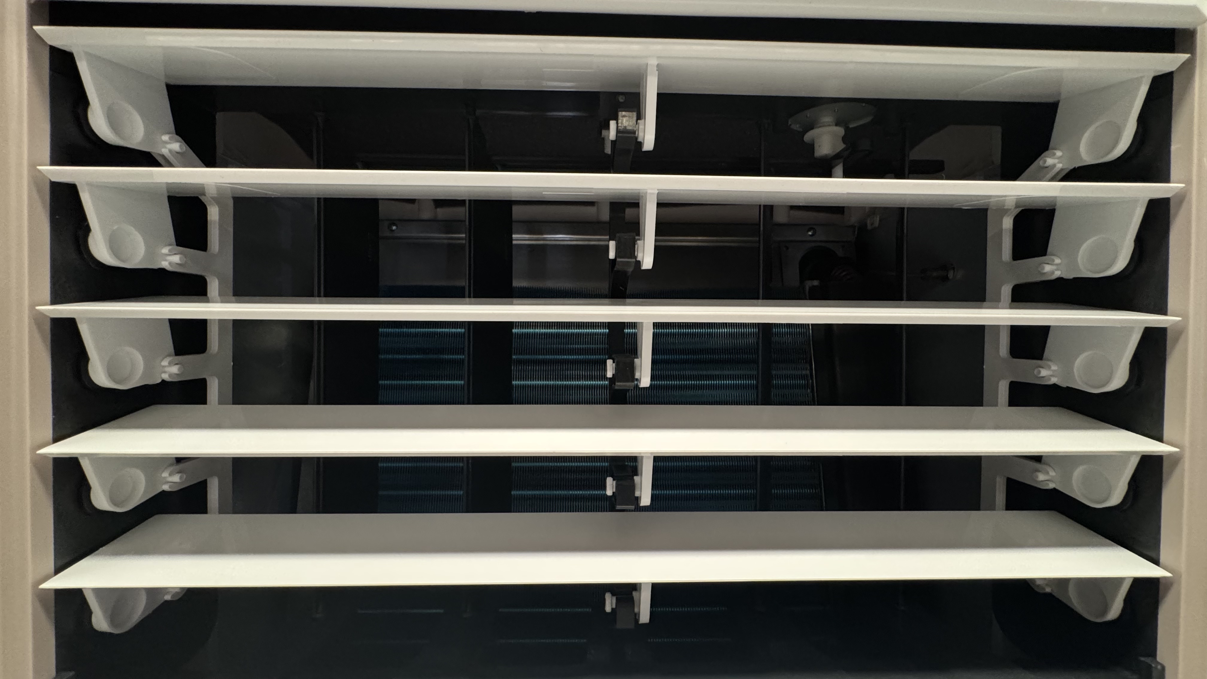 Tempered Glass Vertical Cabinet Fan Coil Unit FP-204LM | Floor Standing Water Cooling Heating FCU for 55-60㎡ Room