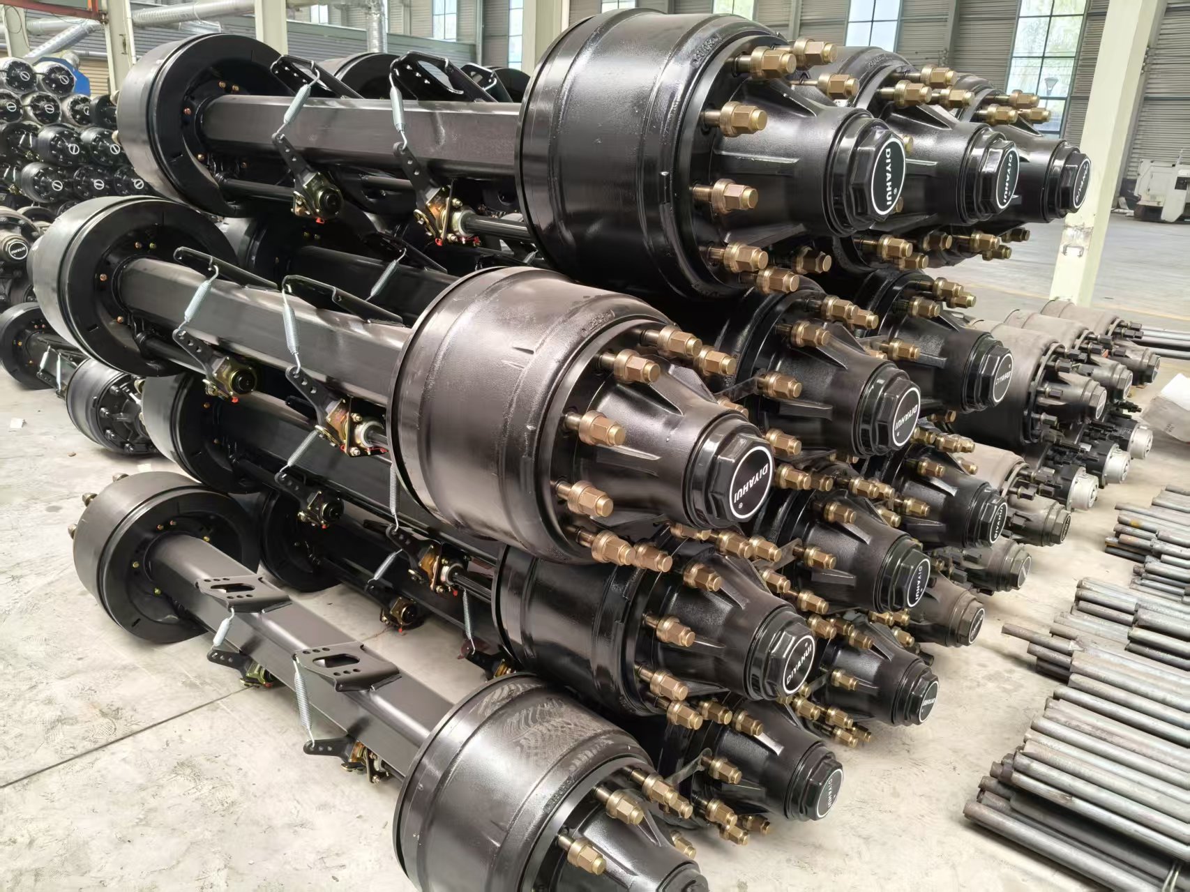 Trailer Axle for Cross-border Freight, Certified for Global Markets, Bulk Matching for Trailers