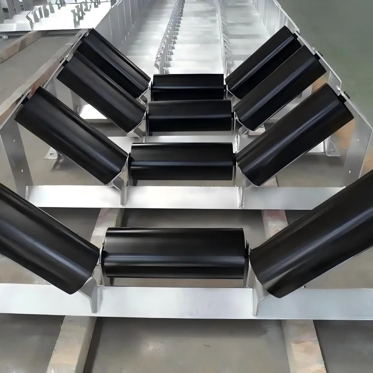 Idler Set / Roller Frame  Belt Conveyor Troughing Idler Set | Automatic Self-Aligning Roller Bracket | Mining Transition Idler Set Frame Assembly