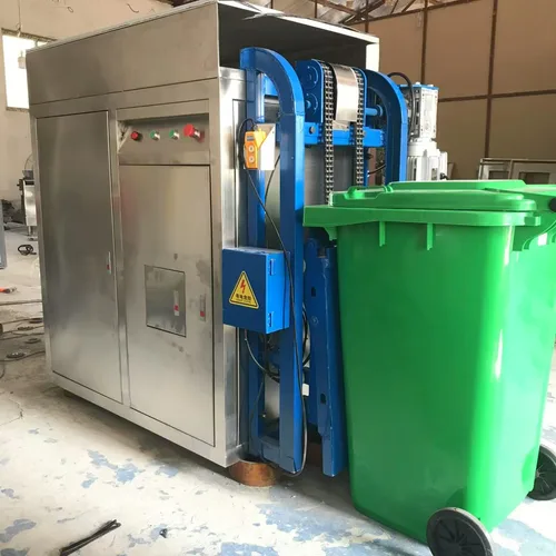 Bin Lifting & Tipping Machine for 120L/240L/660L Waste Bins, Labor-Saving Bin Feeder & Dumper