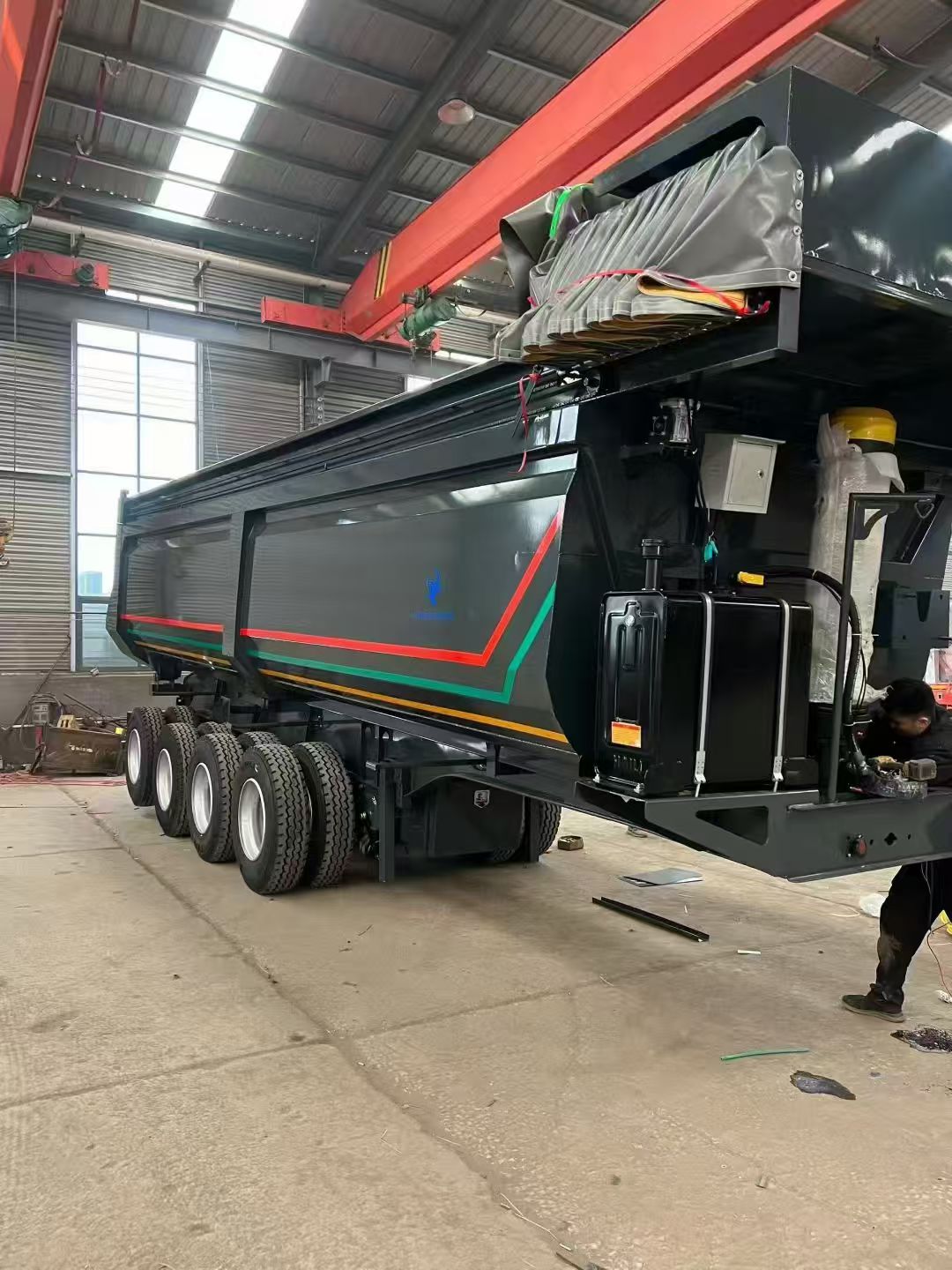 4 Axle U-Type Rear Tipper Semi Trailer, Muck Sand Stone Construction Dump Semi-Trailer Customizable Factory Price Around 85000 RMB