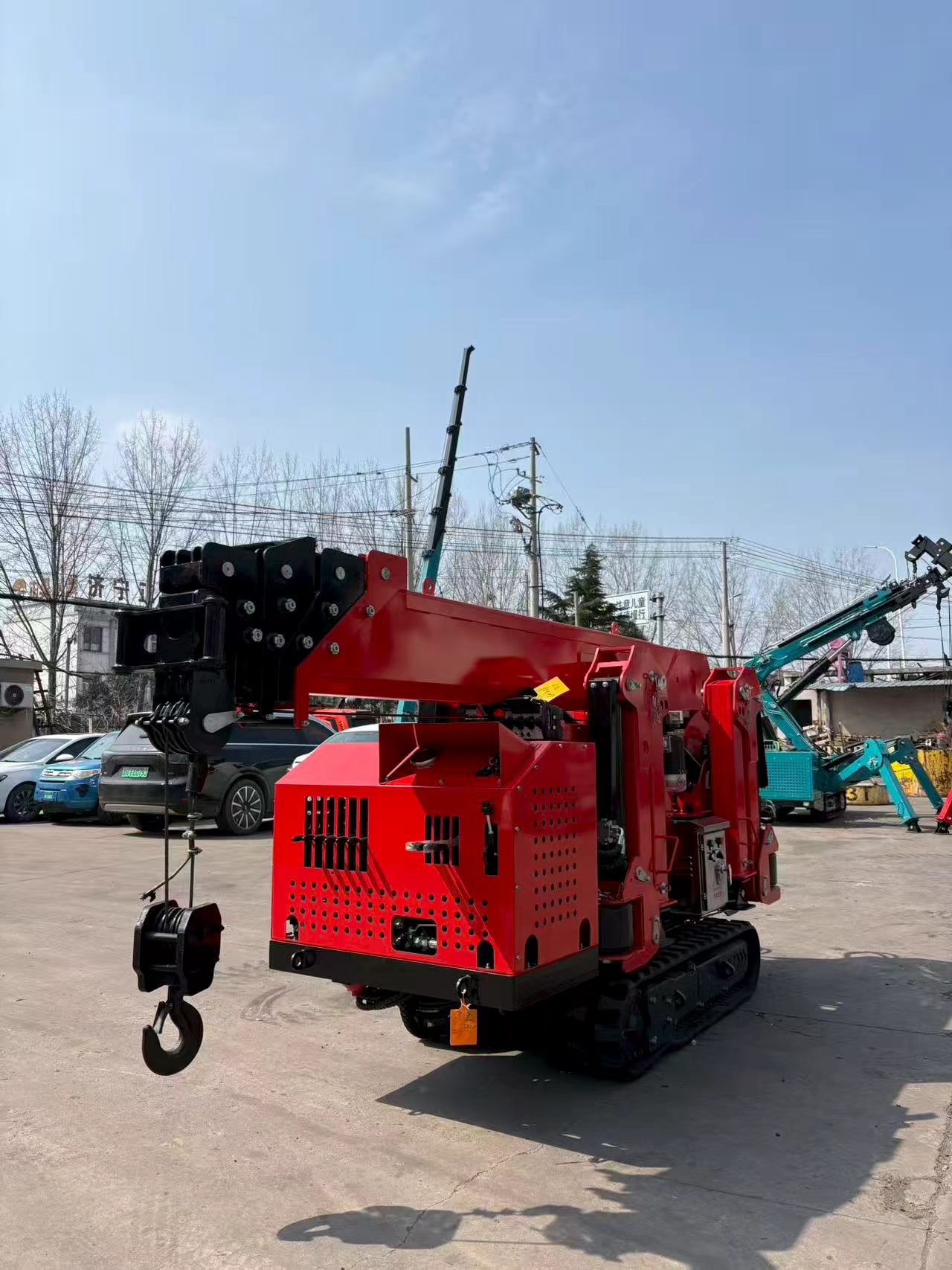 XZ03C 3 Ton Crawler Spider Crane Mini Hydraulic Hoist for Indoor & Outdoor Narrow Workspace