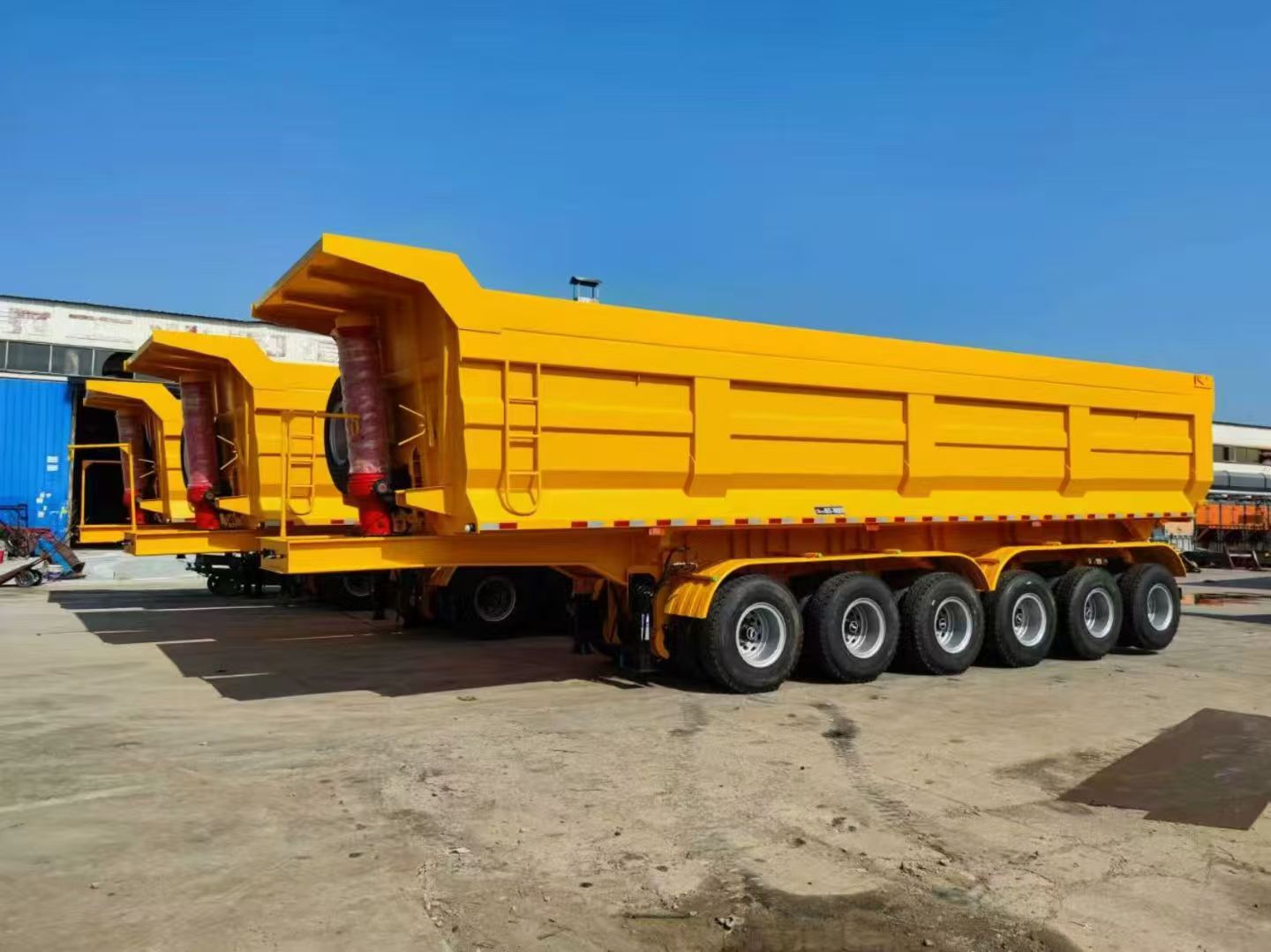 Custom Rear Tipper Semi Trailer, Heavy-Duty End Dump Semi-Trailer for Sand Ore Construction Material Transport, Factory Direct Price Around 85000 RMB
