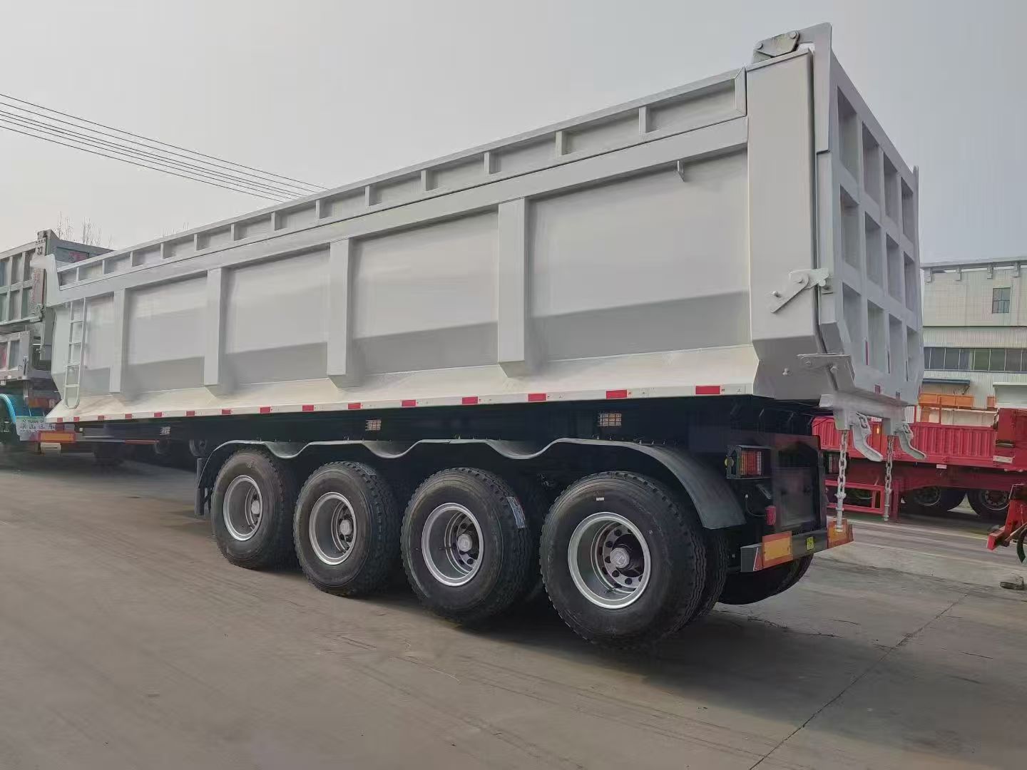 4 Axle U-Type Rear Tipper Semi Trailer, Muck Sand Stone Construction Dump Semi-Trailer Customizable Factory Price Around 85000 RMB