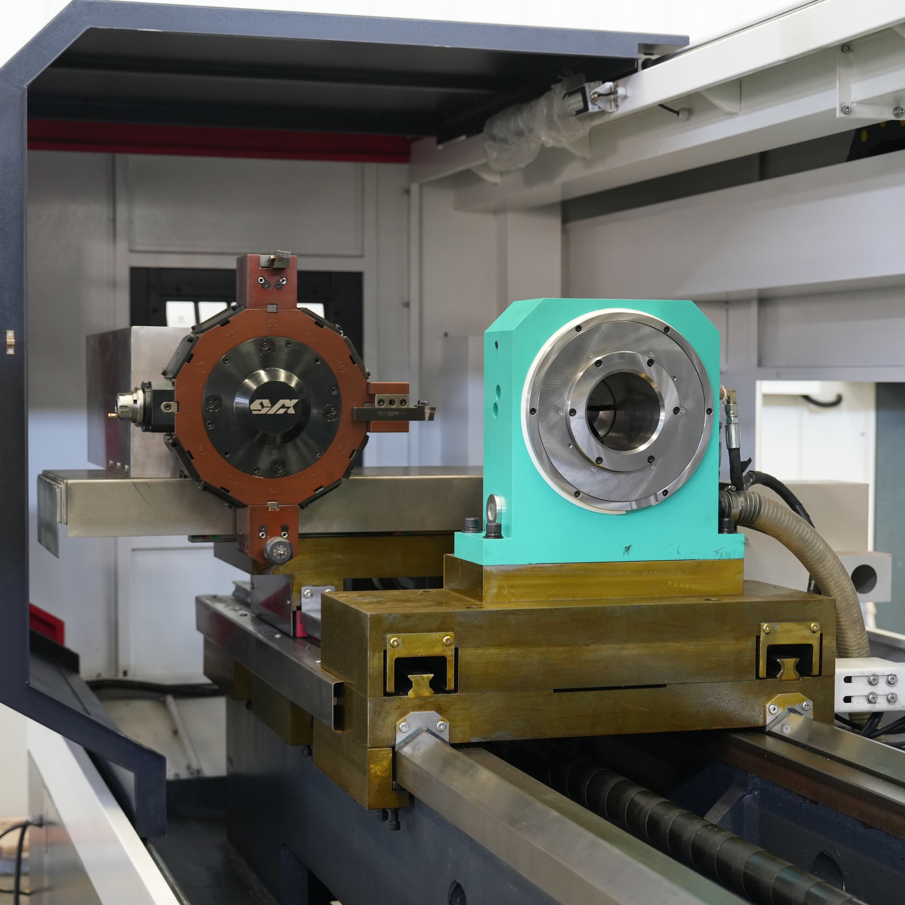 HX-70150-95 Dual-spindle CNC Lathe with Truss Manipulator, Fully Automatic Loading & Unloading Precision Machining Equipment