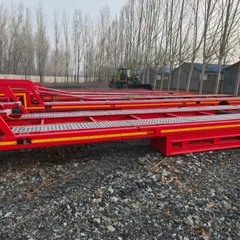 Low Bed Semi Trailer with Tool Box, Drop Deck Semi-Trailer for Excavator & Heavy Machinery Haulage