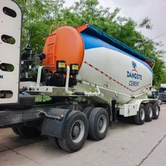DANGOTE Brand Bulk Cement Tank Semi Trailer, 3 Axle Fly Ash Powder Material Transport Tanker Semi-Trailer for Africa Export