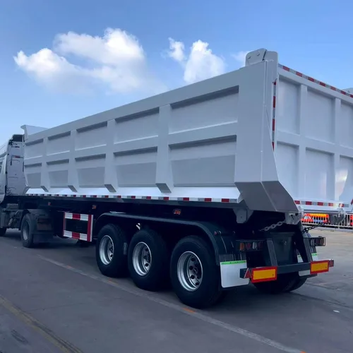 Rear-tipping Dump Semi-trailer Hydraulic Lifting Bulk Cargo Transport Trailer