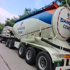 DANGOTE Brand Bulk Cement Tank Semi Trailer, 3 Axle Fly Ash Powder Material Transport Tanker Semi-Trailer for Africa Export