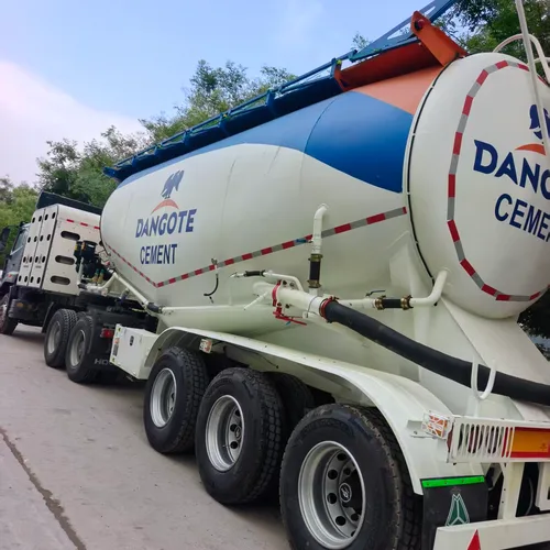 DANGOTE Brand Bulk Cement Tank Semi Trailer, 3 Axle Fly Ash Powder Material Transport Tanker Semi-Trailer for Africa Export