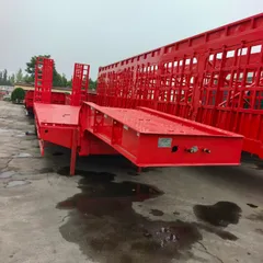 13m×3m Wide Lowbed Semi Trailer, Customizable Tires Excavator Transport Semi-Trailer
