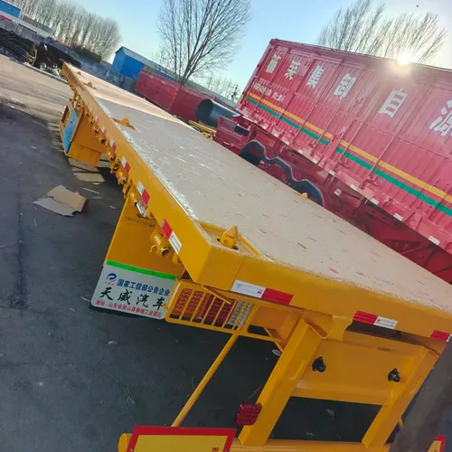 Flatbed Container Transport Semi-Trailer, Standard Legal 20ft/40ft Container Chassis Semi-Trailer Customizable