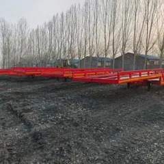 Low Bed Semi Trailer with Tool Box, Drop Deck Semi-Trailer for Excavator & Heavy Machinery Haulage