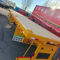 Flatbed Container Transport Semi-Trailer, Standard Legal 20ft/40ft Container Chassis Semi-Trailer Customizable