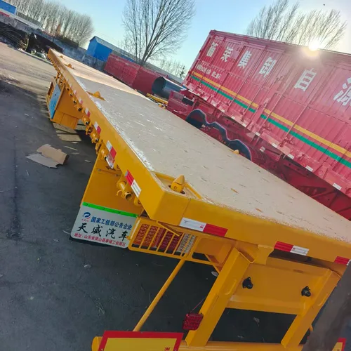 Flatbed Container Transport Semi-Trailer, Standard Legal 20ft/40ft Container Chassis Semi-Trailer Customizable