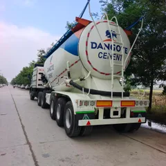 DANGOTE Brand Bulk Cement Tank Semi Trailer, 3 Axle Fly Ash Powder Material Transport Tanker Semi-Trailer for Africa Export