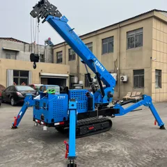 XZ03C 3 Ton Crawler Spider Crane Mini Hydraulic Hoist for Indoor & Outdoor Narrow Workspace