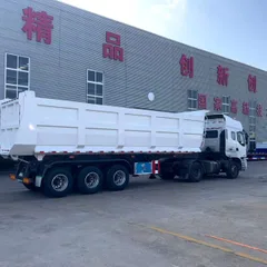Rear-tipping Dump Semi-trailer Hydraulic Lifting Bulk Cargo Transport Trailer