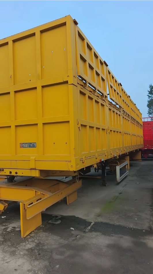 12.8m Heavy Side Tipper Semi Trailer, 4 Axle / Optional 3 Axle, Powder Coated Export Stock Cheap Clearance
