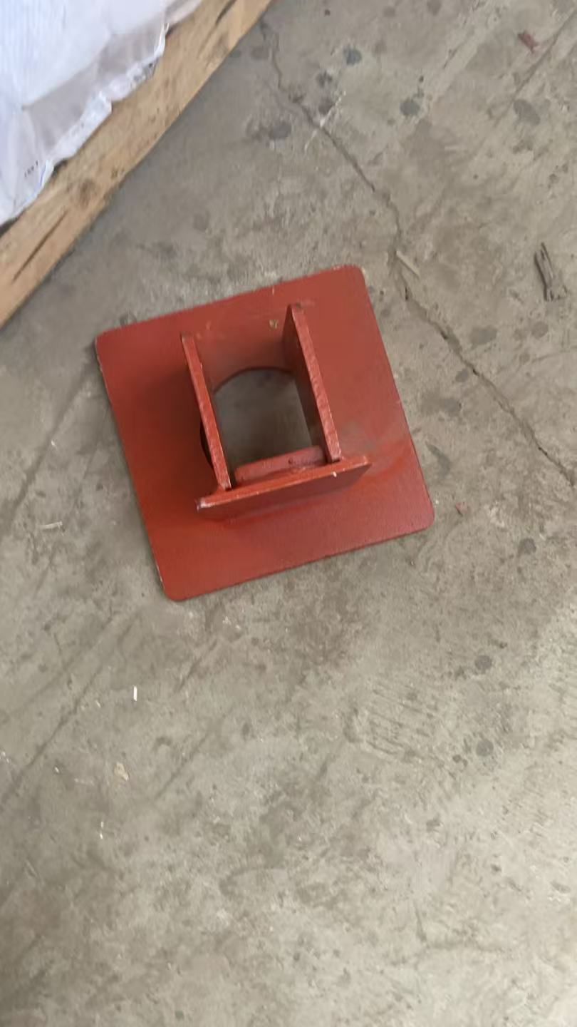 Semi-trailer Single Twist Lock Housing 215*215mm Container Lock Base Red Painted Steel Bracket