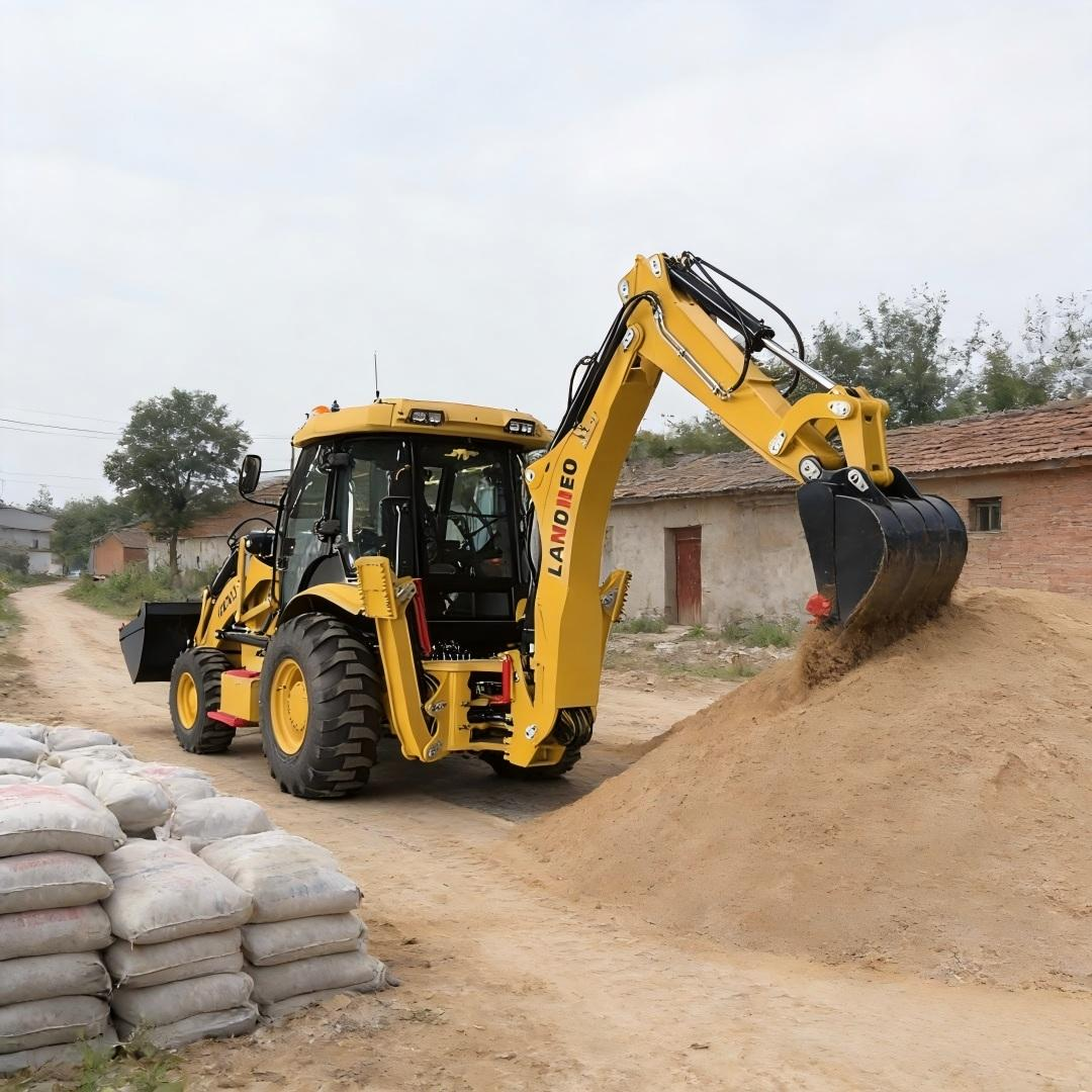 Multifunction backhoe loader with pilot hydraulic control system