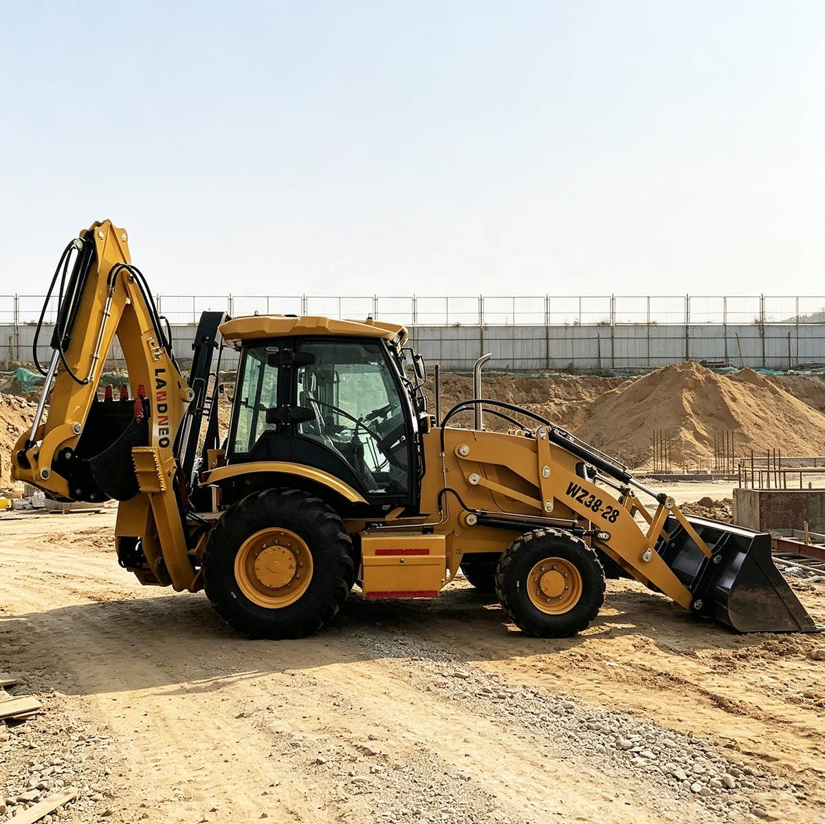 All terrain 8 ton backhoe loader with Yuchai engine and hydraulic system