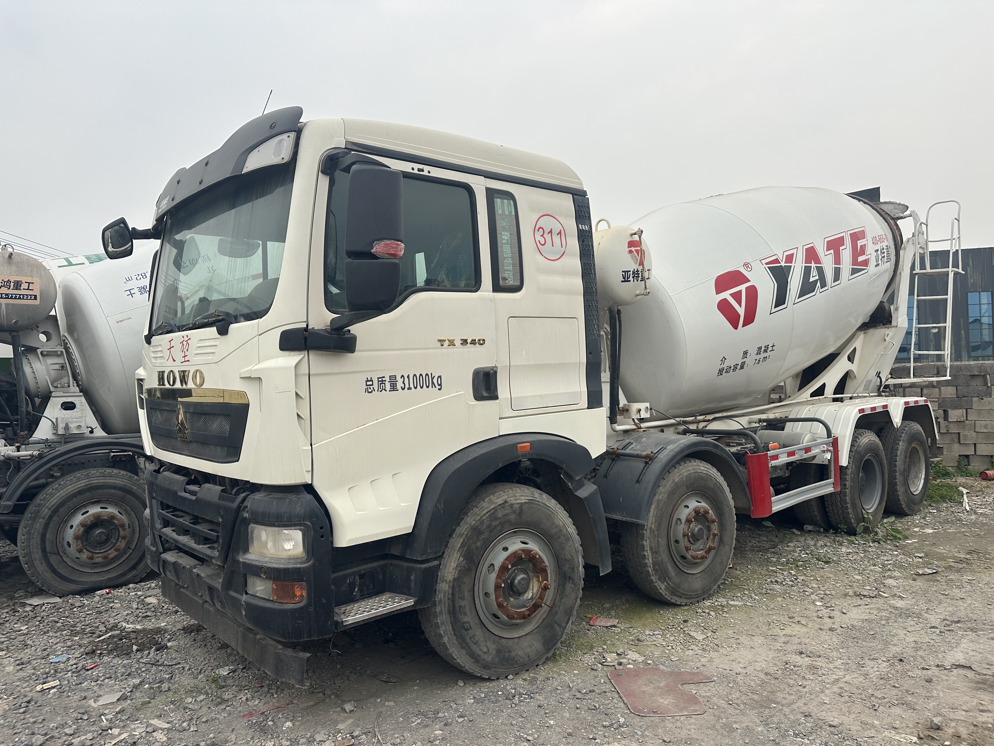 2021 Howo TX340 Yate 12m³ Used Concrete Mixer Truck National V Cement Mixer Transport Truck Price 138000