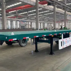 Tri-Axle Flatbed Container Semi Trailer 13m-16m Flat Bed Container Transport Trailer Factory Direct Price