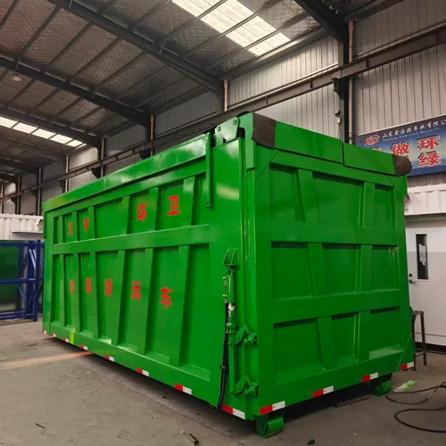 Custom Large Hydraulic Top Cover Hook Arm Muck Transfer Bin 30 Cubic Meter Engineering Waste Box Full Auto Hydraulic Enclosed Sanitation Roll Off Container