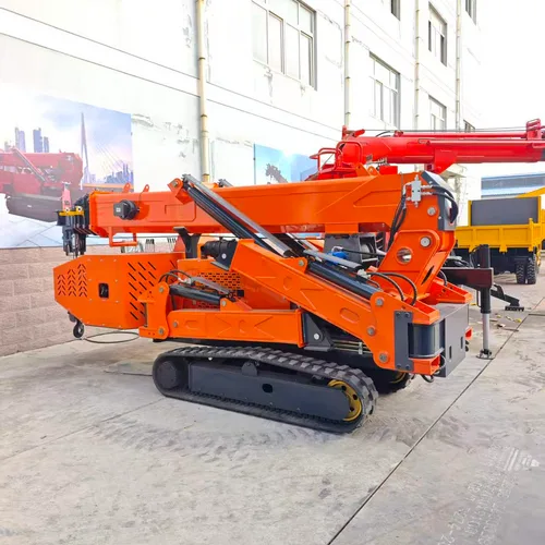 WT3.0 3 Ton Crawler Spider Crane 5-Section Telescopic Boom Small Hoist For Elevator Basement 380V Electric & Diesel Dual Power Mini Spider Lifter